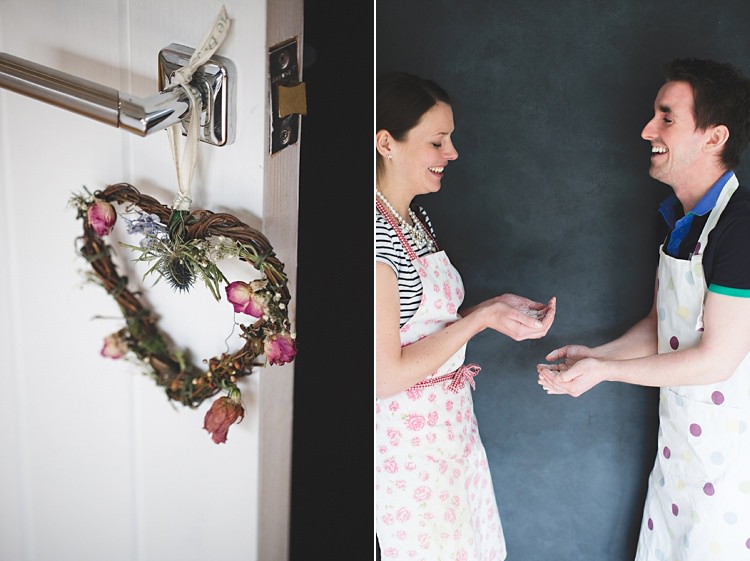 DIY Practice Wedding Cake Baking Engagement Shoot http://hbaphotography.com/