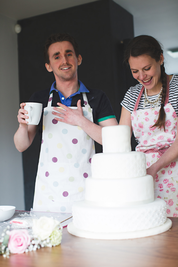 DIY Practice Wedding Cake Baking Engagement http://hbaphotography.com/Shoot