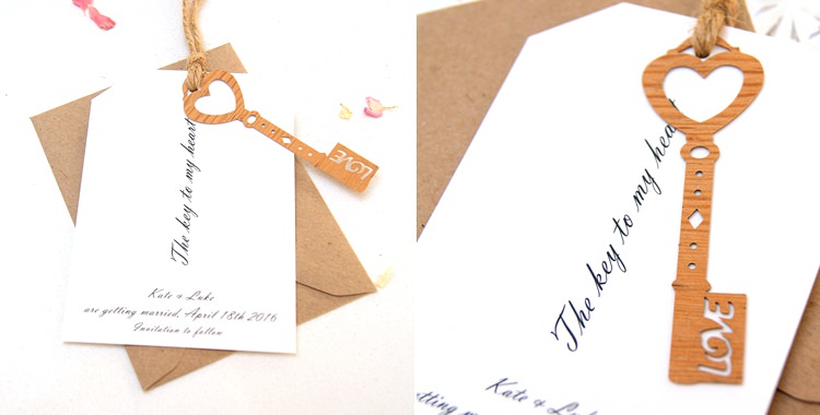 Key to my Heart Save The Dates Stationery Hummingbird Cards