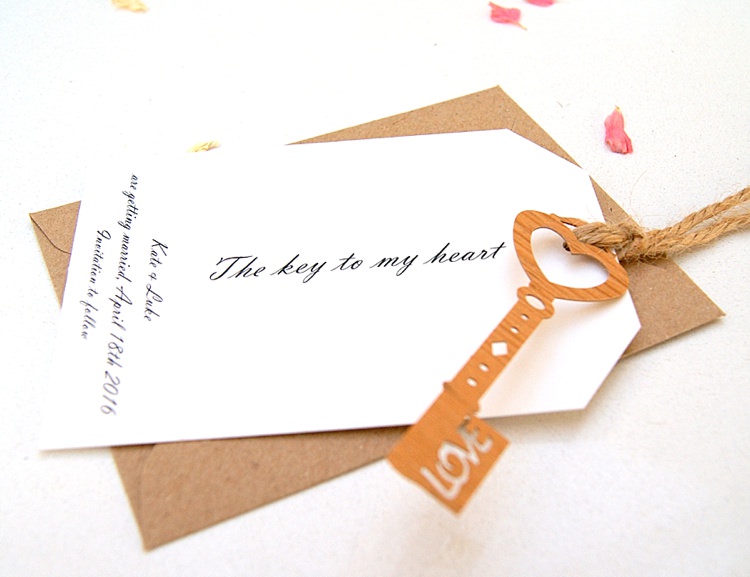 Key to my Heart Save The Dates Stationery Hummingbird Cards