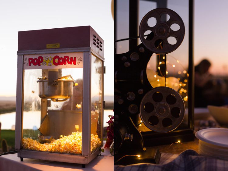Popcorn Surprise Outdoor Movie Night Double Engagement Party http://ranallaphotography.com/