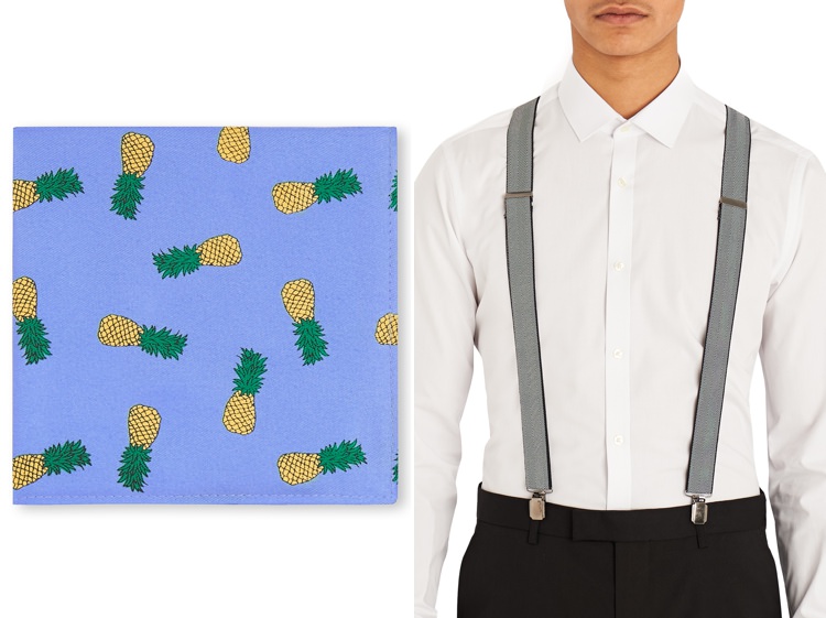 Moss Bros Suits Groom Style Accessories Pineapple Braces