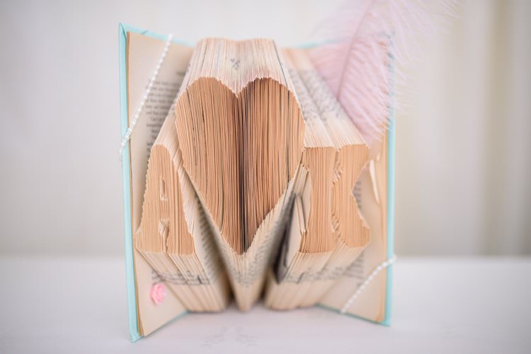 Book Art Folding Decor Classic 1920s Gatsby Wedding Newland Hall http://www.fayecornhillphotography.co.uk/