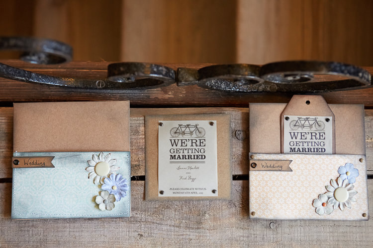 Stationery Flowers Pockets Bicycle Invitations Quaint Rustic Seaside Windmill Wedding Norfolk http://www.fullerphotographyweddings.co.uk/