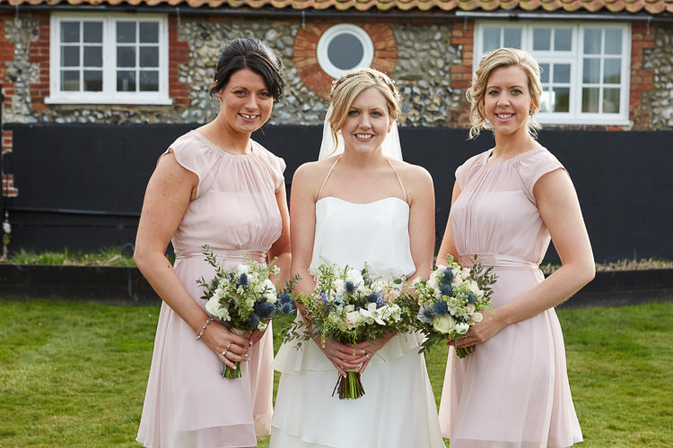 Pink Bridesmaid Dresses Quaint Rustic Seaside Windmill Wedding Norfolk http://www.fullerphotographyweddings.co.uk/