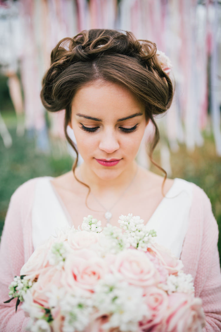 Pretty Pastel Pink Delicate Bridal Wedding Ideas http://jenmarino.com/