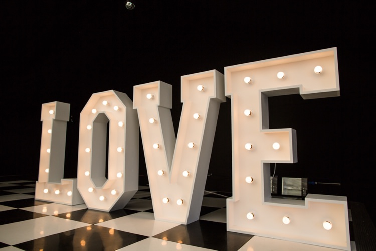 Love Letter Lights Tie The Knot Wedding Carnival Hertfordshire Fair Event http://www.binkynixon.com/