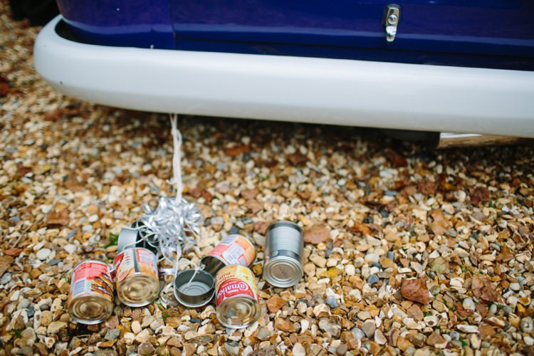 Tin Cans Car Married Quaint Home Made Farm Big Party Wedding http://www.emmacasephotography.com/
