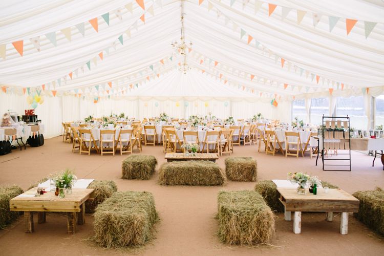 Marquee Buting Hay Bales Quaint Home Made Farm Big Party Wedding http://www.emmacasephotography.com/