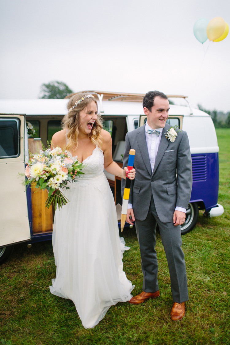 VW Camper Van Transport Quaint Home Made Farm Big Party Wedding http://www.emmacasephotography.com/