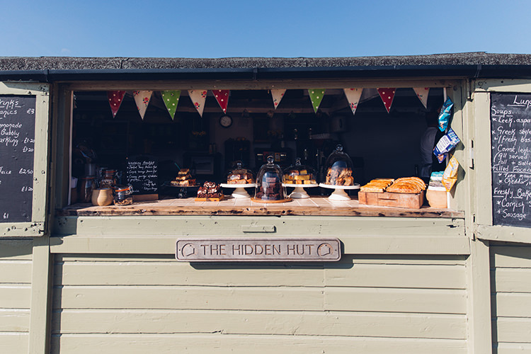 The Hidden Hut Chilled DIY Beach Front Cafe Cornwall Yellow Blue Wedding http://missgen.com/