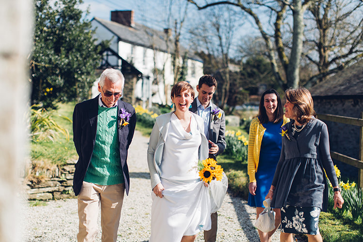 Chilled DIY Beach Front Cafe Cornwall Yellow Blue Wedding http://missgen.com/