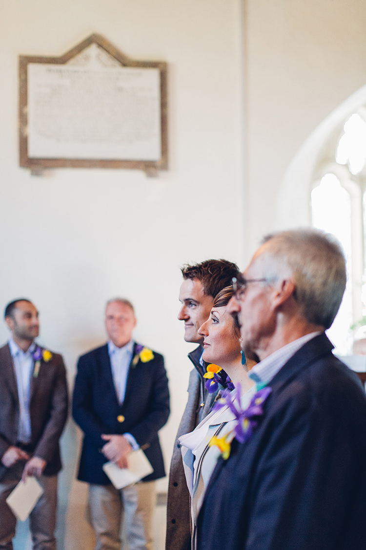 Chilled DIY Beach Front Cafe Cornwall Yellow Blue Wedding http://missgen.com/