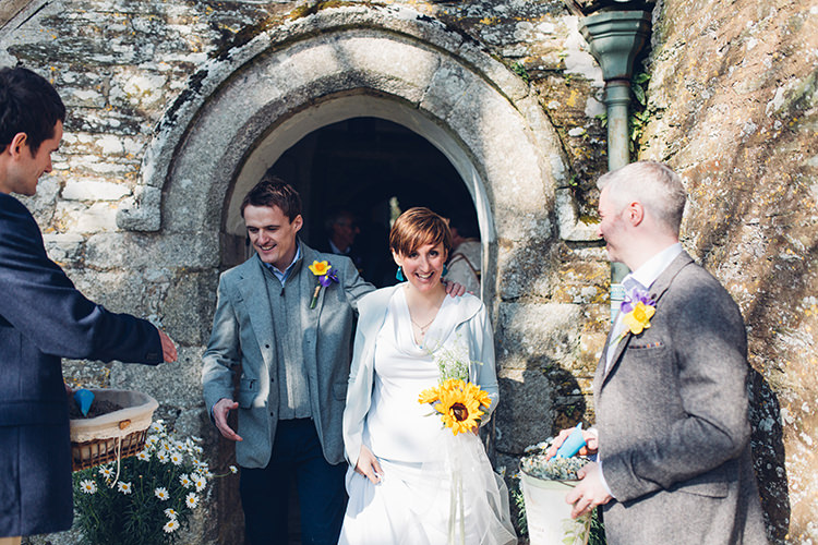 Chilled DIY Beach Front Cafe Cornwall Yellow Blue Wedding http://missgen.com/