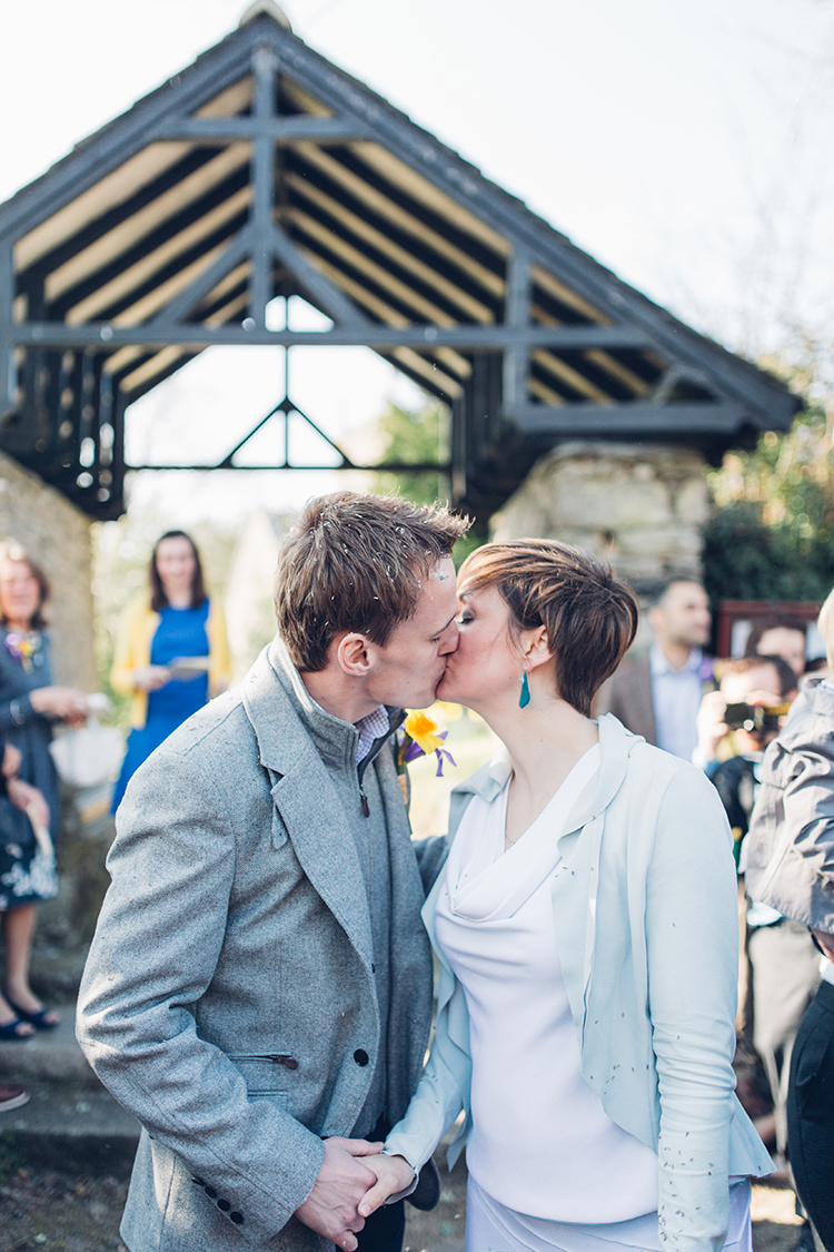 Chilled DIY Beach Front Cafe Cornwall Yellow Blue Wedding http://missgen.com/