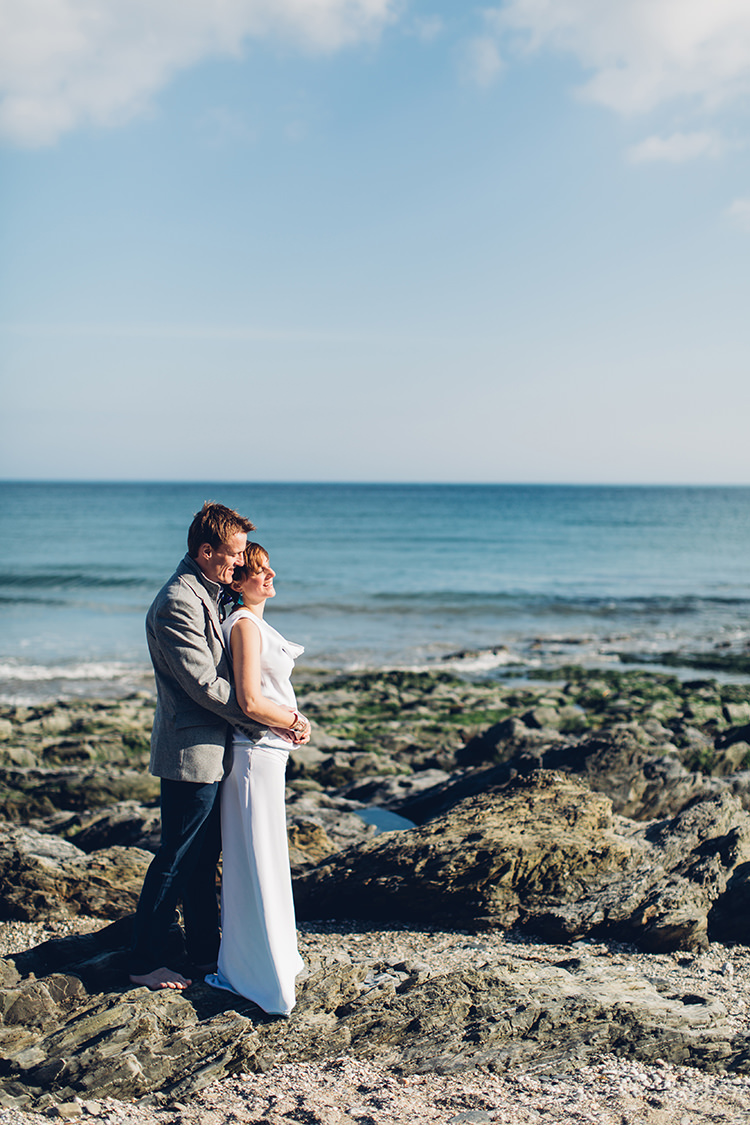 Chilled DIY Beach Front Cafe Cornwall Yellow Blue Wedding http://missgen.com/