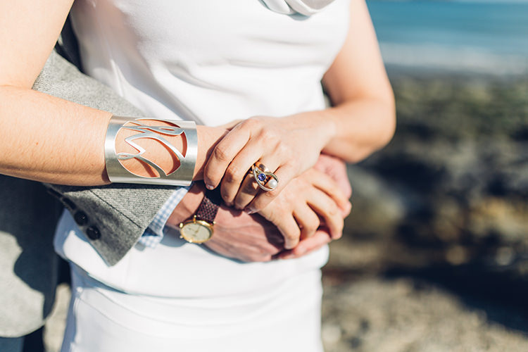 Jewelley Bride Bridal Unusual Rings Bracelet Cuff Chilled DIY Beach Front Cafe Cornwall Yellow Blue Wedding http://missgen.com/