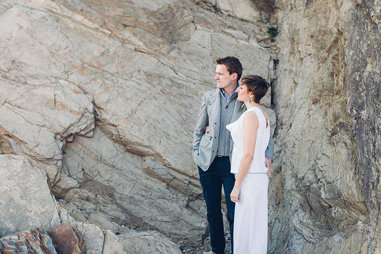 Chilled DIY Beach Front Cafe Cornwall Yellow Blue Wedding http://missgen.com/