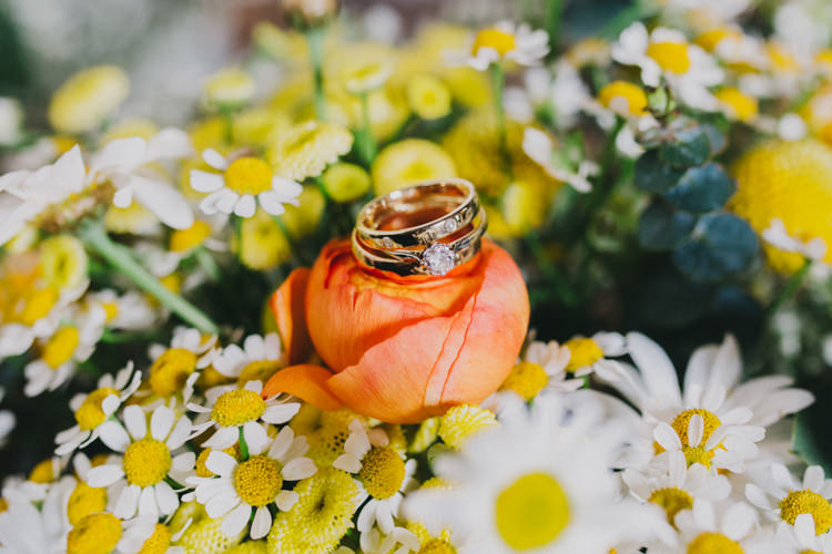 Gold Yellow Rings Band Diamond Engagement DIY Picnic Village Fete Feel Wedding http://peppermintlovephotography.com/
