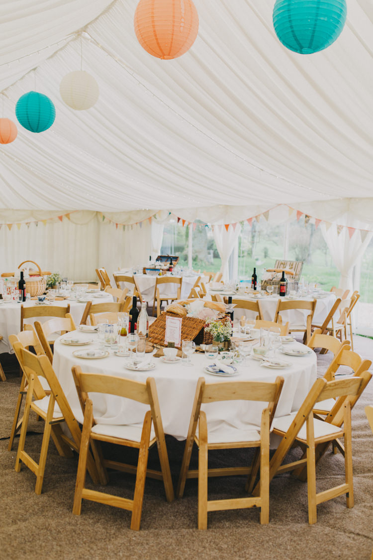 Bunting Lanterns Marquee DIY Picnic Village Fete Feel Wedding http://peppermintlovephotography.com/