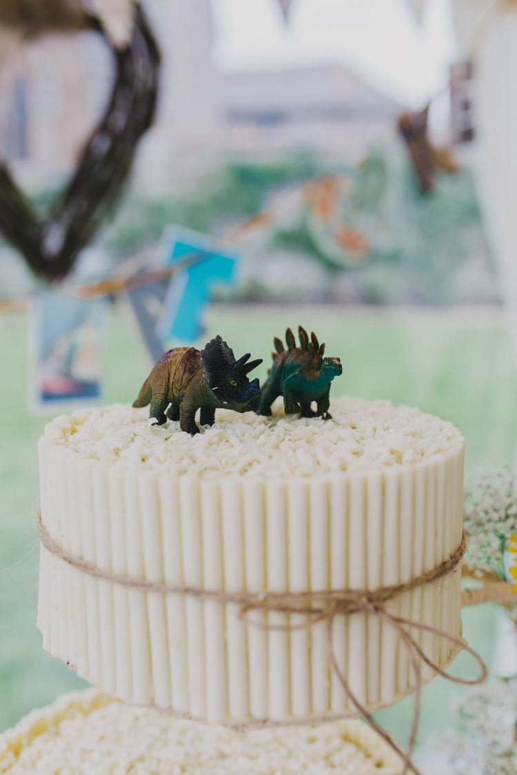 Dinosaur Cake Topper DIY Picnic Village Fete Feel Wedding http://peppermintlovephotography.com/