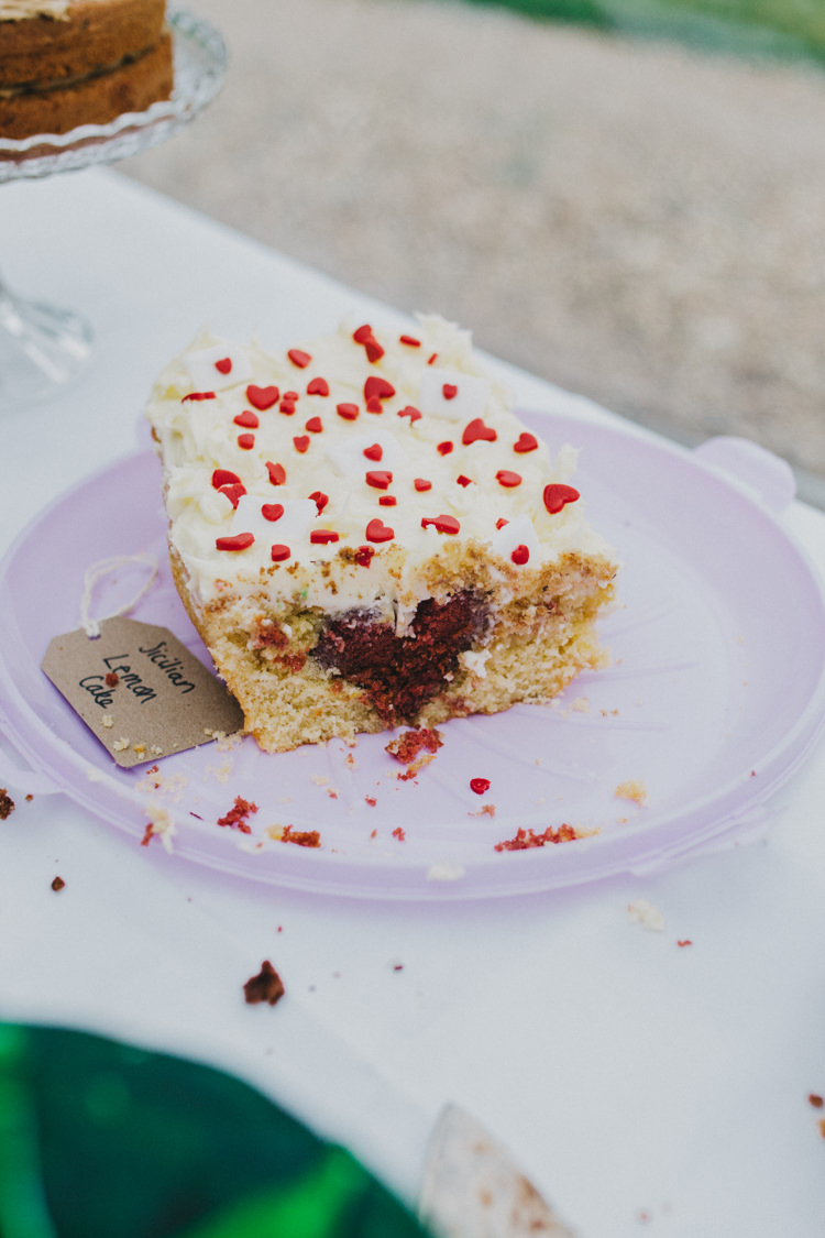 Secret Hidden Heart Cake Red DIY Picnic Village Fete Feel Wedding http://peppermintlovephotography.com/