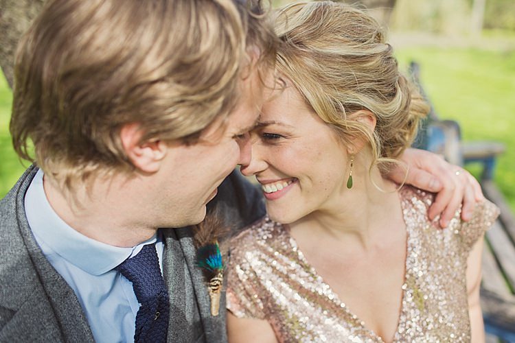 Home Made Countryside Spring Wedding Sequin Gold Dress Oxford http://www.cottoncandyweddings.co.uk/