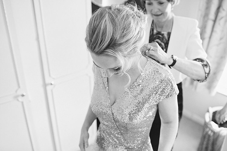 Home Made Countryside Spring Wedding Sequin Gold Dress Oxford http://www.cottoncandyweddings.co.uk/