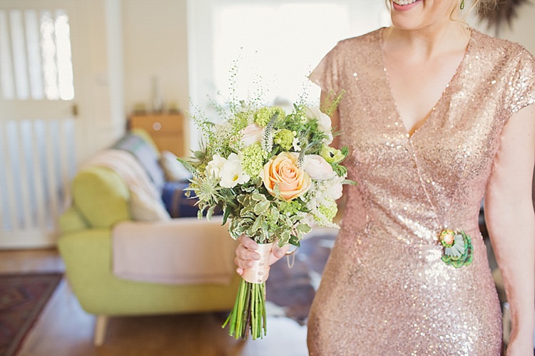 Home Made Countryside Spring Wedding Sequin Gold Dress Oxford http://www.cottoncandyweddings.co.uk/
