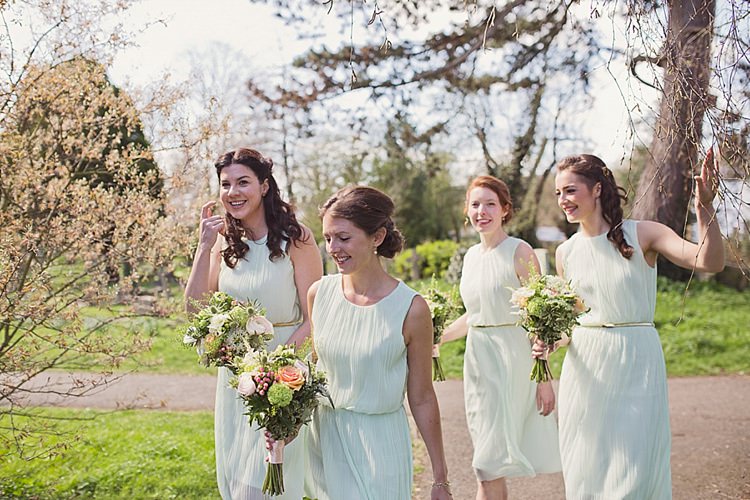 Mint Green Bridesmaid Dresses Short Home Made Countryside Spring Wedding Sequin Gold Dress Oxford http://www.cottoncandyweddings.co.uk/