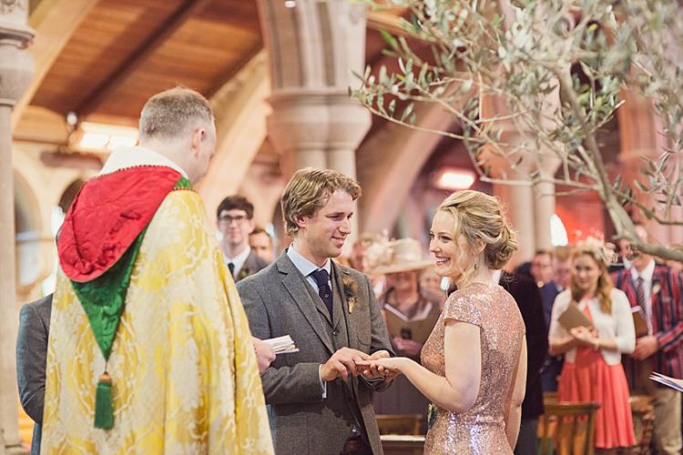 Home Made Countryside Spring Wedding Sequin Gold Dress Oxford http://www.cottoncandyweddings.co.uk/