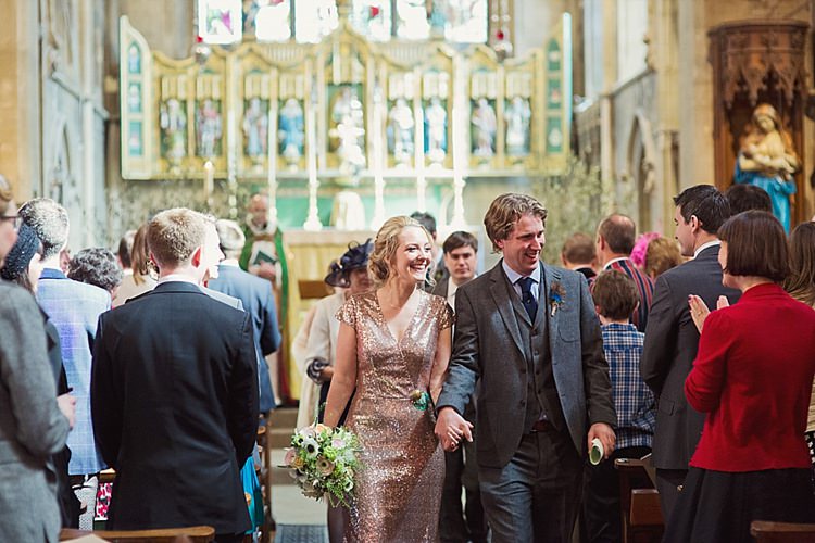 Home Made Countryside Spring Wedding Sequin Gold Dress Oxford http://www.cottoncandyweddings.co.uk/
