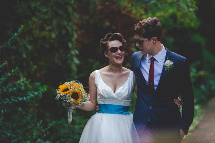 Sunglasses Bride Groom 1950s Superhero Diner Wedding http://www.cherryredphotography.co.uk/