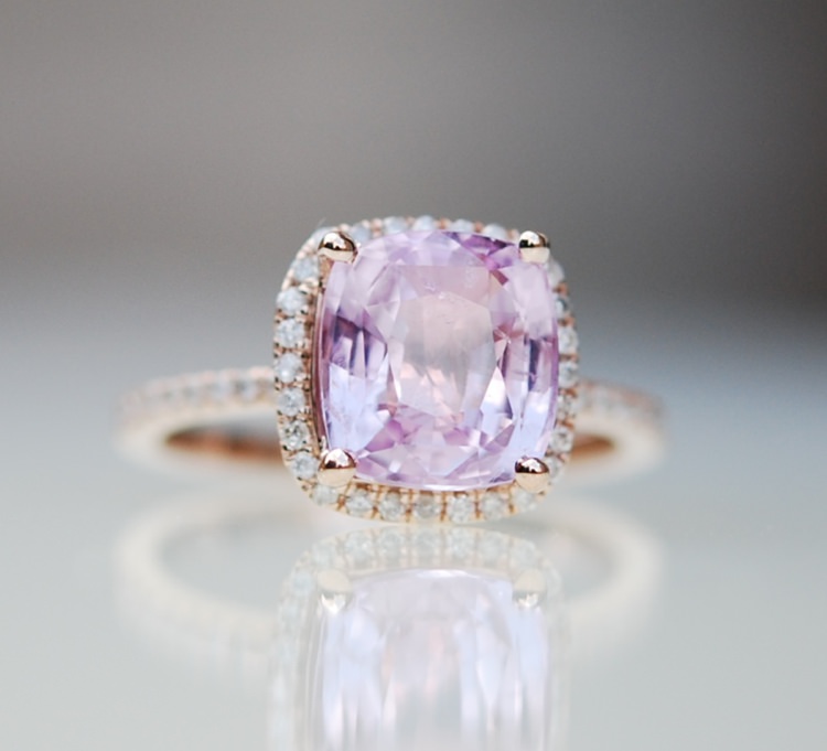 3.Sapphire Engagement Ring Eidel Precious Rose Gold
