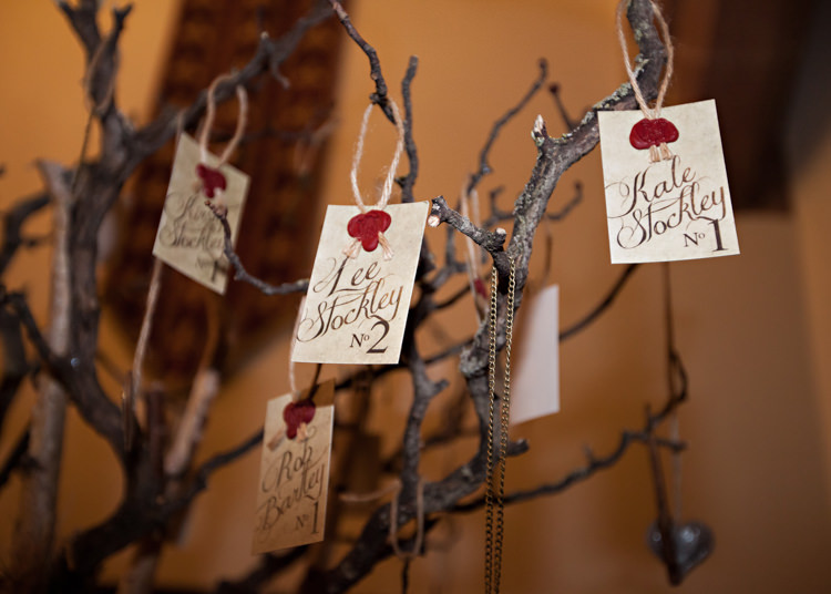 Seating Table Tree Chart Plan Dramatic Rich Rustic Harry Potter Wedding http://hbaphotography.com/