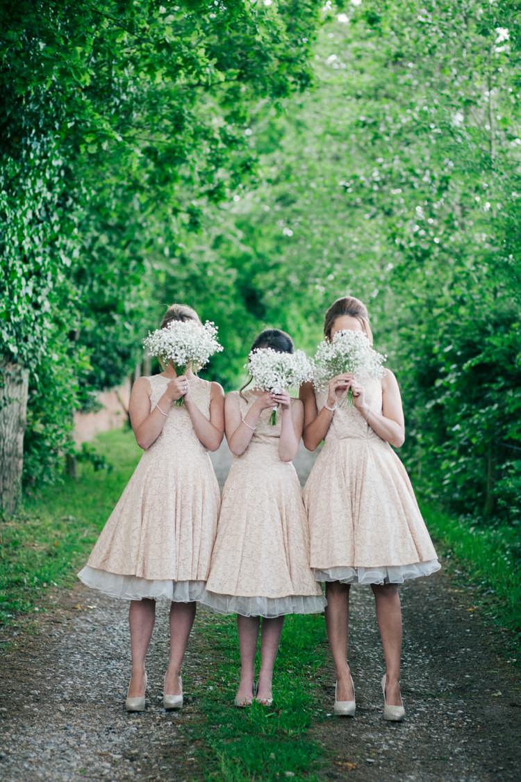 Prom Dress Bridesmaid Petticoat Gypsophila Bouquets Whimsical Peach Afternoon Tea Party Wedding http://clairemacintyre.com/