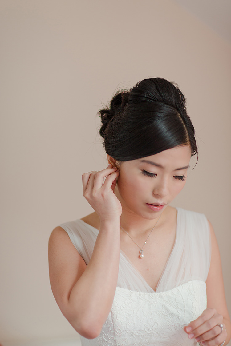 Classic Bride Hair Style Up Do Vibrant Quirky Colourful Spring London Wedding http://www.ireneyapweddings.com/