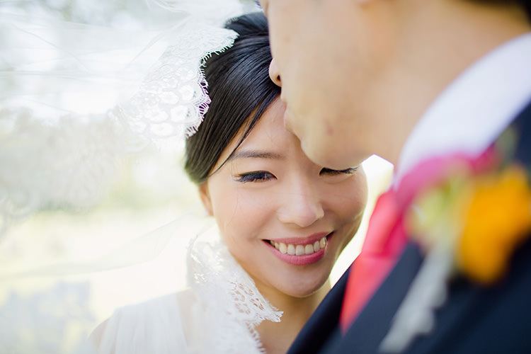 Lace Veil Vibrant Quirky Colourful Spring London Wedding http://www.ireneyapweddings.com/