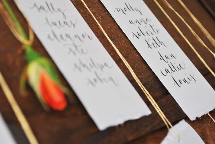 DIY Calligraphy Table Plan DIY Tutorial Flower Seating Chart