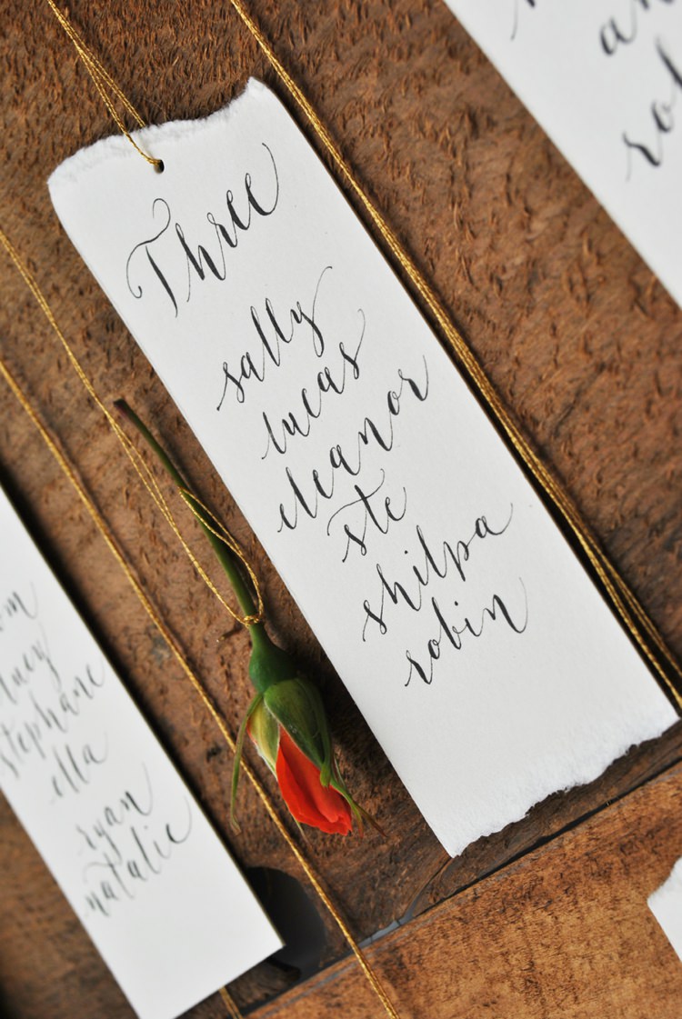 DIY Calligraphy Table Plan DIY Tutorial Flower Seating Chart