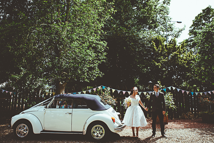 VW Beetle Car Back Garden Vintage Pastel Seaside Wedding http://photo.shuttergoclick.com/