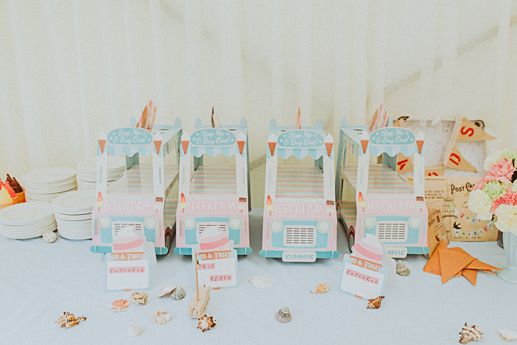Ice Cream Cake Stands Back Garden Vintage Pastel Seaside Wedding http://photo.shuttergoclick.com/