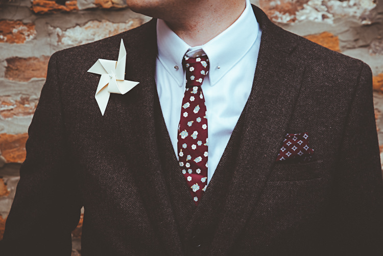 Pinwheel Buttonhole Boutonniere Groom Floral Tie Pocket Square Back Garden Vintage Pastel Seaside Wedding http://photo.shuttergoclick.com/