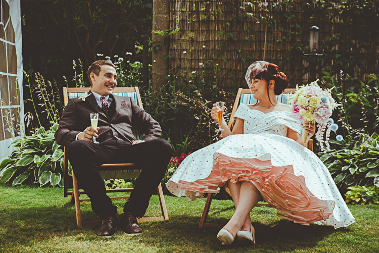 Pink Petticoat Dress Bride Bridal Gown 1950s Back Garden Vintage Pastel Seaside Wedding http://photo.shuttergoclick.com/