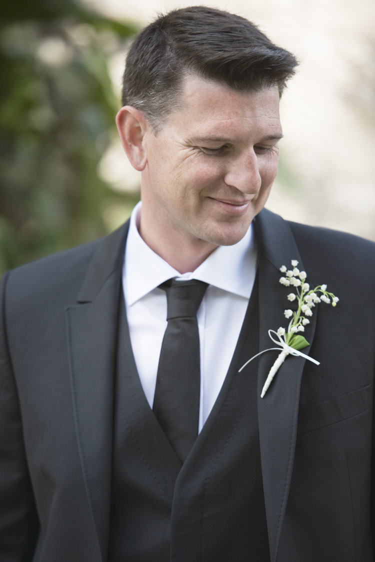 Black Tie Groom Suit Quintessential English Elegant Soft Blush Blossom Wedding Ideas http://careysheffield.com/