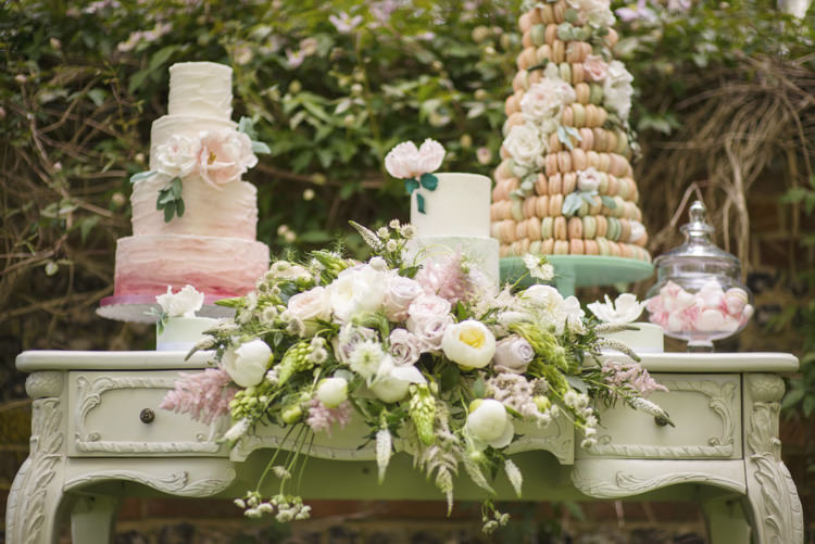 Cake Table Flowers Quintessential English Elegant Soft Blush Blossom Wedding Ideas http://careysheffield.com/