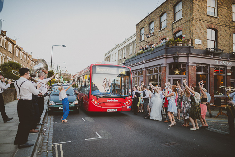 Street Party London Spring Flower Wedding http://www.modernvintageweddings.com/