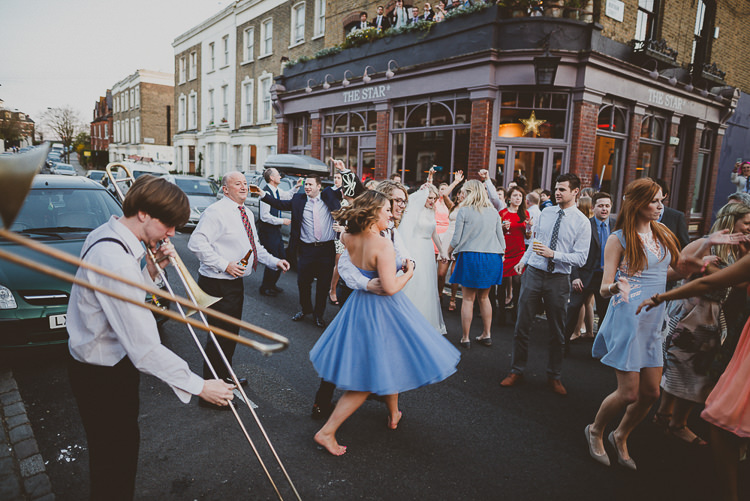 Street Party London Spring Flower Wedding http://www.modernvintageweddings.com/