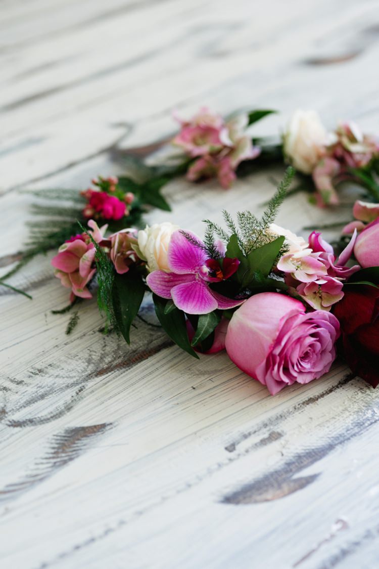 DIY Flower Crown Tutorial Bride Bridal Wedding Hair