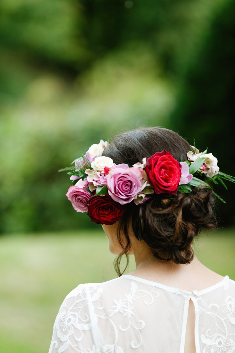 DIY Flower Crown Tutorial Bride Bridal Wedding Hair